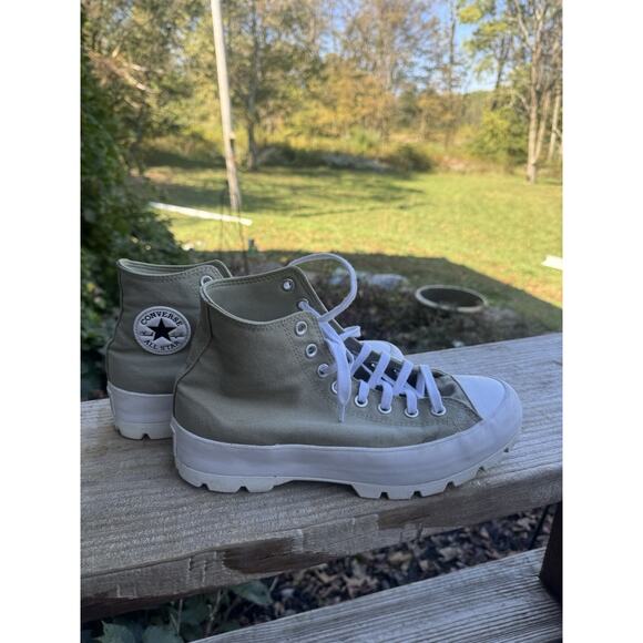 Converse Chuck Taylor All Star Lugged Platform Sneakers Women’s Size 10 Green - Picture 1 of 7